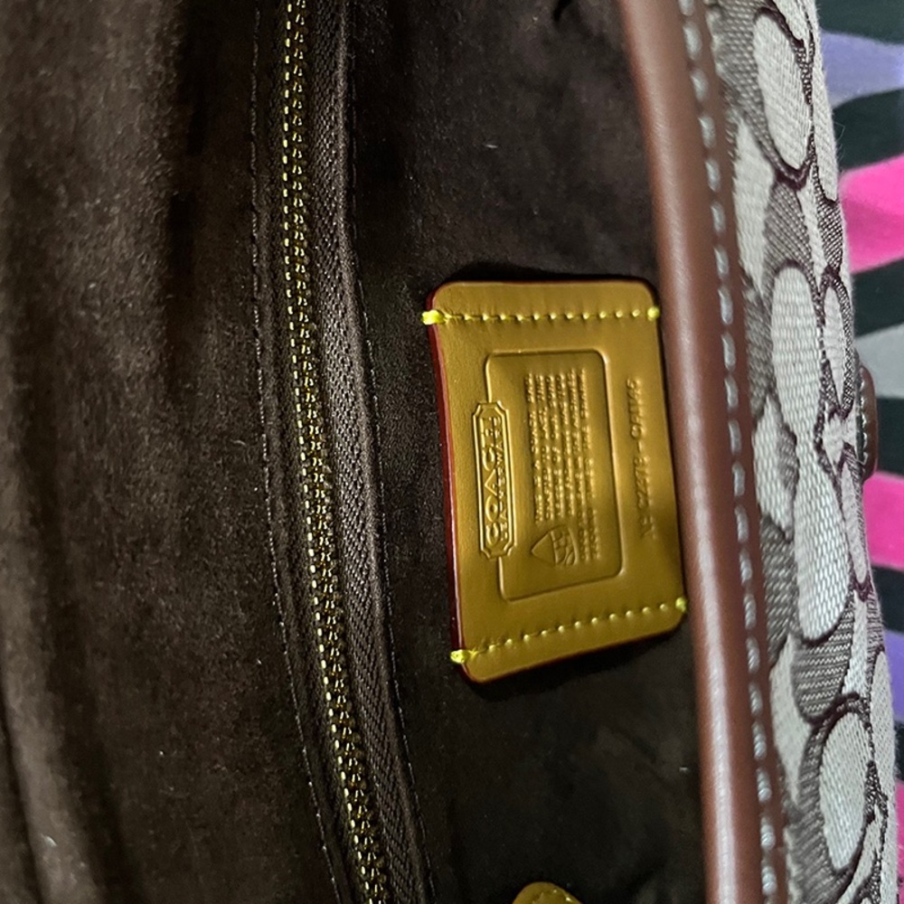 Coach Brown Signature Canvas Saddle Crossbody with Gold Hardware - Picture 11 of 11